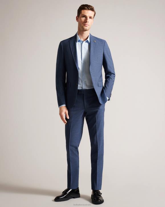 Ted Baker Raitht Navy Tweed Suit Trousers Navy Clothing Men TLPL1584