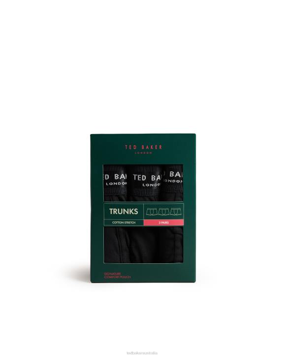 Ted Baker Cyclyye 3 Pack Solid Trunks Black Clothing Men TLPL1491