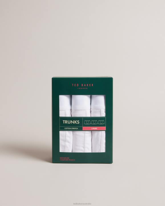 Ted Baker Nael 3 Pack Trunks White Clothing Men TLPL1576