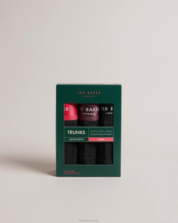 Ted Baker Timeo 3 Pack Assorted Trunks Black Clothing Men TLPL1364