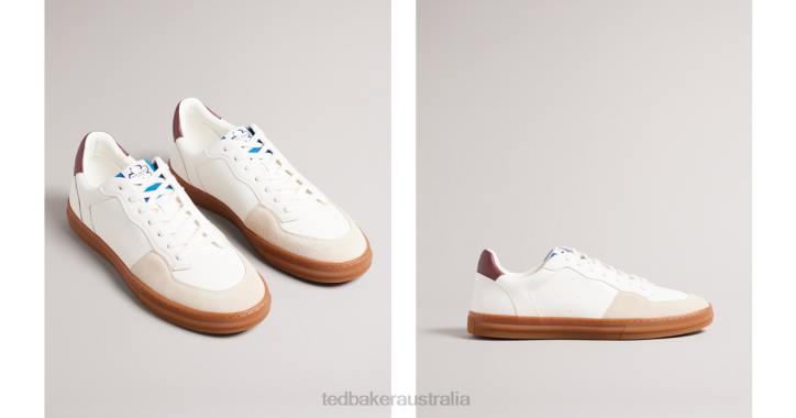 Ted Baker Barkerl Leather And Suede Trainers White Shoes Men TLPL1880