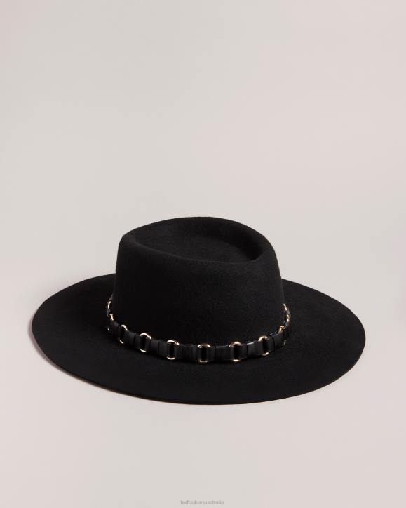 Ted Baker Shonahh Wool Fedora Black Accessories Women TLPL1081
