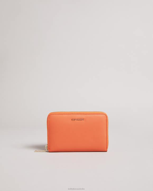 Ted Baker Garceta Midi Zip Around Purse CORAL Accessories Women TLPL1194