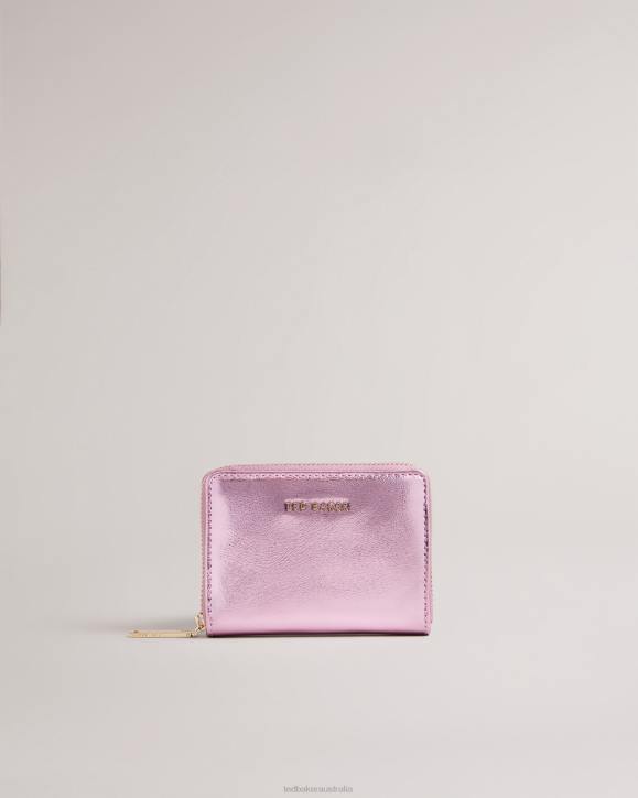 Ted Baker Lilleee Small Zip Around Leather Purse Pink Accessories Women TLPL1048