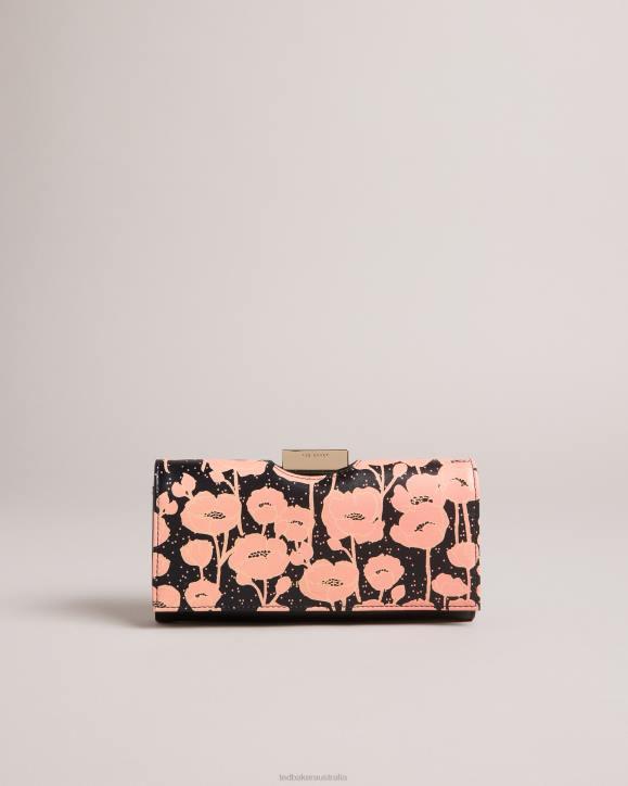 Ted Baker Ponida Floral Printed Large Bobble Purse Black Accessories Women TLPL942
