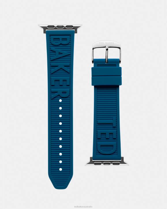 Ted Baker Ethane Silicone Logo Apple Watch Strap Blue Accessories Women TLPL2038