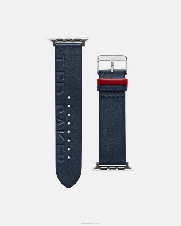 Ted Baker Magnes Embossed Leather Watch Strap Blue Accessories Women TLPL2043