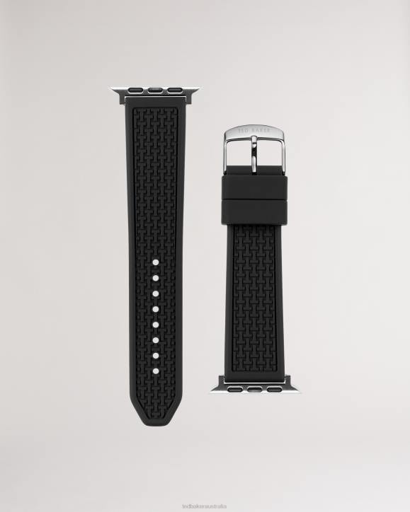 Ted Baker Stropus Black Silicone Apple Watch Strap Black Accessories Women TLPL1982