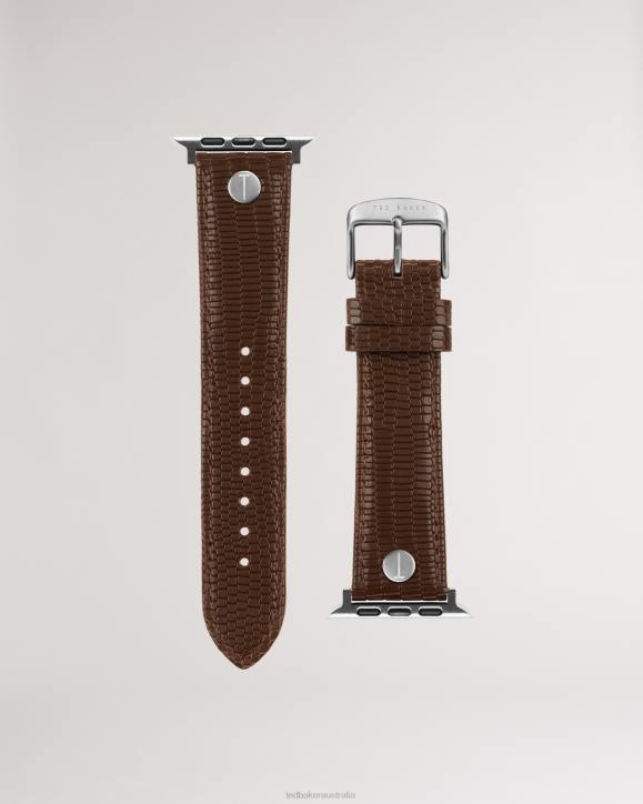 Ted Baker Tether Brown Leather Apple Watch Strap Brown Accessories Women TLPL1902