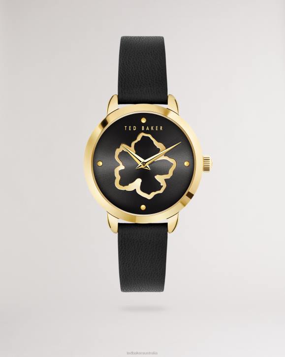 Ted Baker Devas Magnolia Watch With Vegan Leather Strap Black Accessories Women TLPL1124