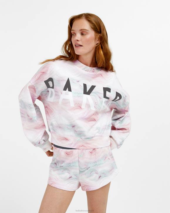 Ted Baker Adessa Tie Dye Logo Jumper Light Pink Clothing Women TLPL628