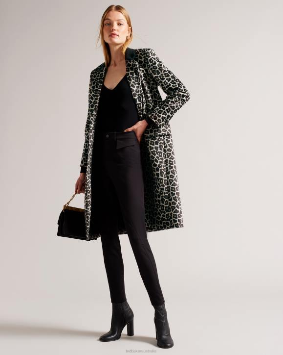 Ted Baker Leeroi Single Breasted Midi Length Coat Black Clothing Women TLPL86