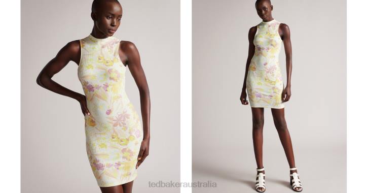 Ted Baker Effi Twist Back Bodycon White Clothing Women TLPL650