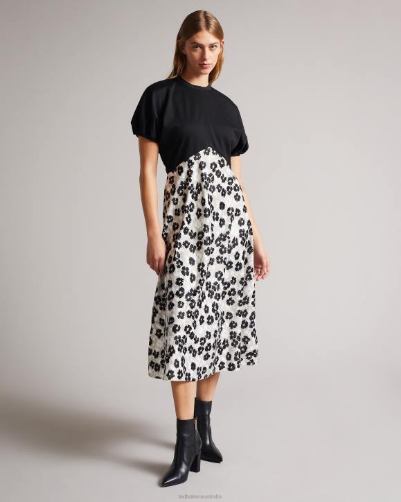 Ted Baker Gwiana Ponte Top With Midi Skirt Dress Black Clothing Women TLPL513