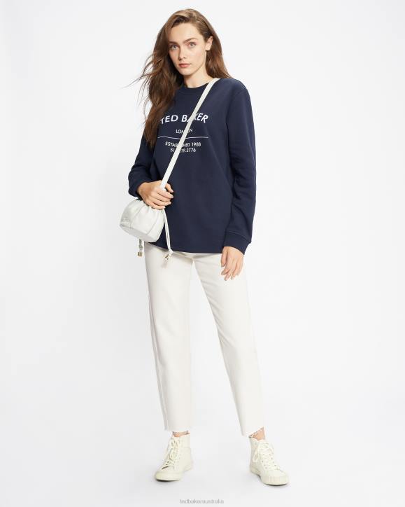 Ted Baker Ellra Barrel Leg Denim Jean White Clothing Women TLPL589