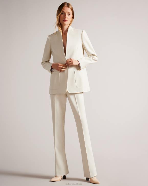 Ted Baker Amberot Straight Leg Flood Length Trousers Natural Clothing Women TLPL233