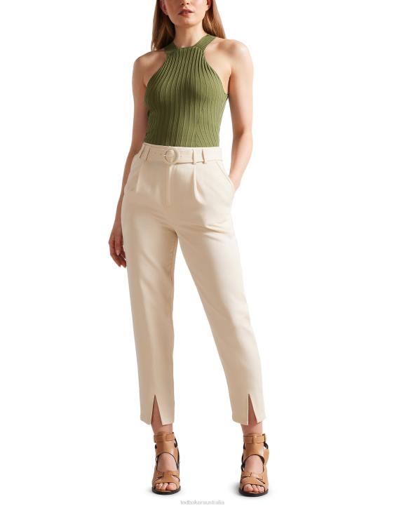 Ted Baker Ninette High Waist Carrot Leg Trousers Ivory Clothing Women TLPL117