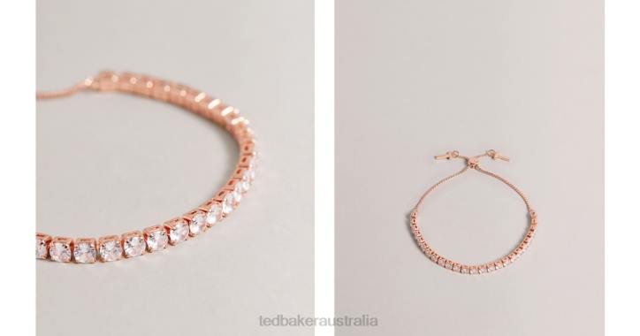 Ted Baker Melrah Icon Crystal Slider Bracelet Rosegold Color Jewelry Women TLPL987