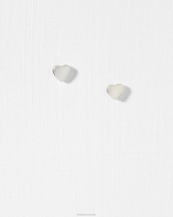 Ted Baker Harly Heart stud earrings Silver Color Jewelry Women TLPL1013