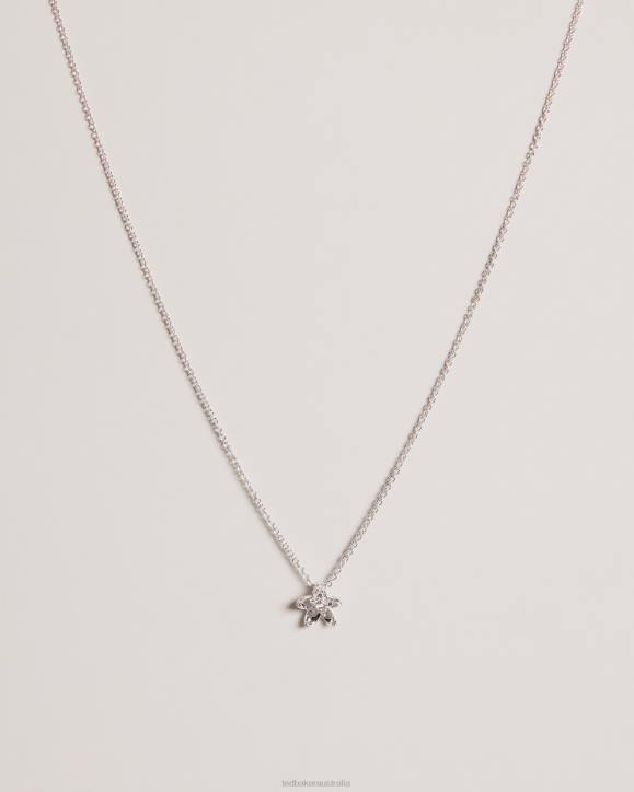 Ted Baker Braddie Blossom Pendant Necklace Silver Color Jewelry Women TLPL1029