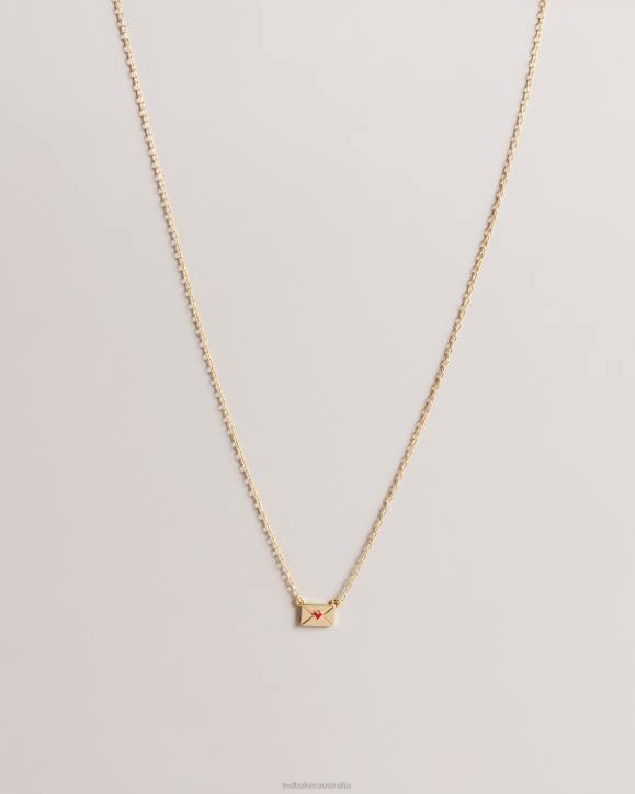 Ted Baker Laressa Love Letter Pendant Necklace Red Jewelry Women TLPL1062