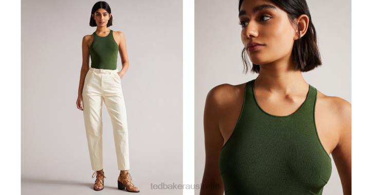 Ted Baker Alesi Bright Rayon Full Needle Bodysuit Green Clothing Women TLPL622