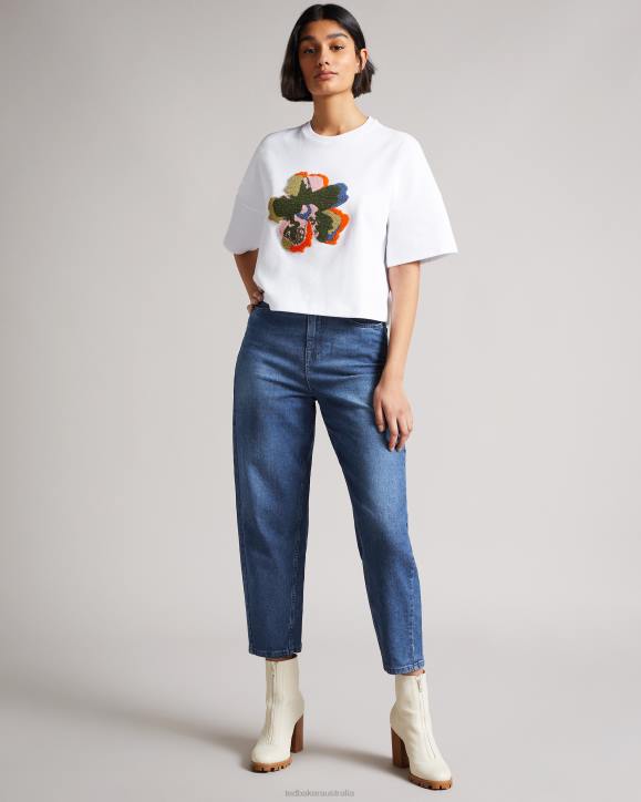 Ted Baker Oliwia Barrel Leg Denim Dark Blue Clothing Women TLPL584